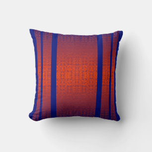 Cojín Decorativo Royal Ember – Azul Profundo y Naranja Quemada Orna