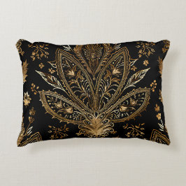 Cojín Decorativo Royal Indian Luxury Black & Gold