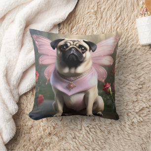 Cojín Decorativo Royal Pug: El hada princesa de los reinos encantad