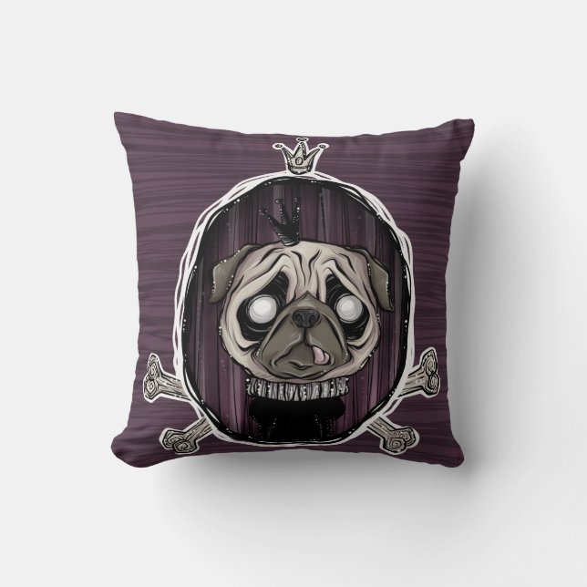 Cojín Decorativo _royally pugged (Anverso)