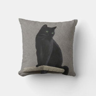 Cojín Decorativo Royalty de gato negro