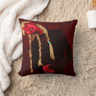Cojín Decorativo "Rubios como Rojo" Retrato de alienígena llamado "