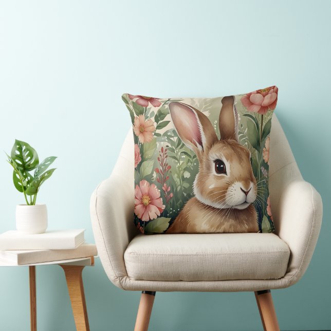 Cojín Decorativo Rubor Blooms y Bunny (Silla)