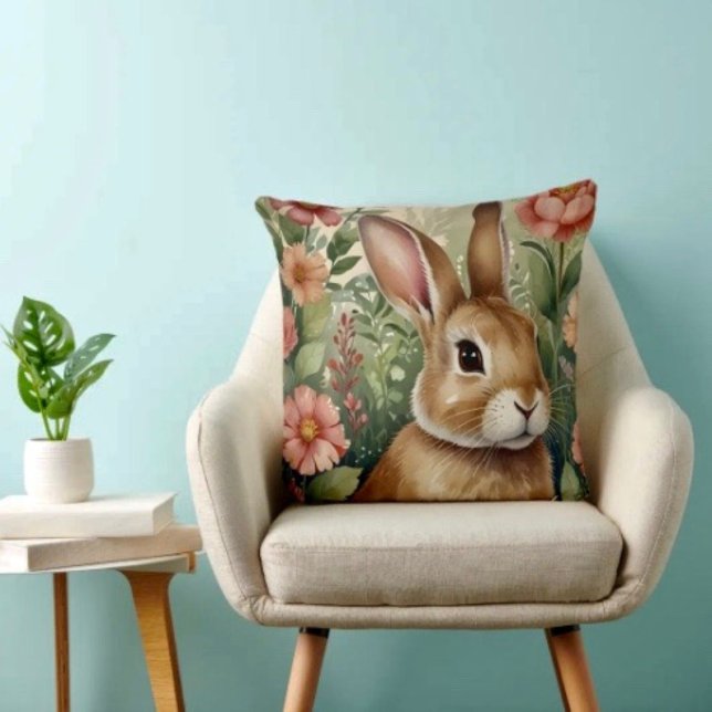 Cojín Decorativo Rubor Blooms y Bunny (Subido por el creador)