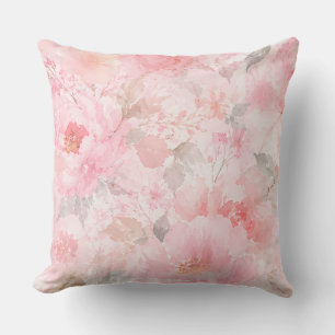 Cojín Decorativo Rubor Flor de Acuarela Floral