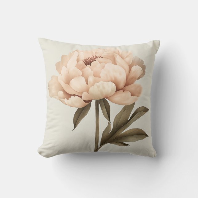 Cojín Decorativo Rubor Peony Elegance: Sofisticada Gracia (Anverso)