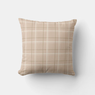Cojín Decorativo Rubor Plaid Tartan Neutral