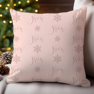 Cojín Decorativo Rubor Rosa Deja que nieve Fiesta