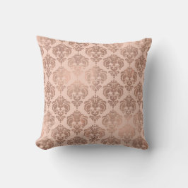 Cojín Decorativo Rubor Rosa Dorado Rosa Glamour Moderno Damask