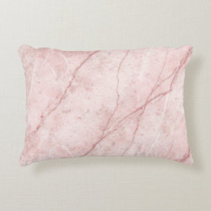 Cojín Decorativo Rubor Rosa Polvo Orgánico Mármol Rosa