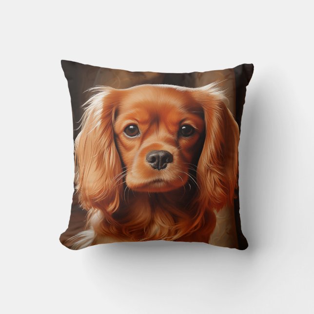 Cojín Decorativo Ruby Cavalier King Charles Spaniel (Anverso)
