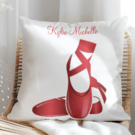 Cojín Decorativo Ruby Red Ballet Slips con nombre Danza