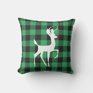 Cojín Decorativo Rudolf Silhouette Buffalo Plaid