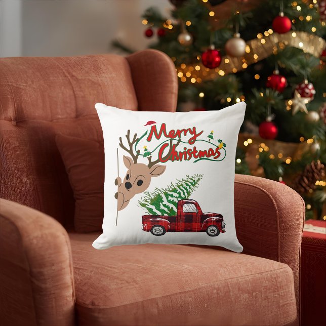 Cojín Decorativo Rudolph Merry Christmas - Throw Pillow (Subido por el creador)