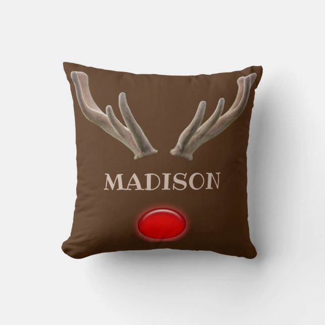 Cojín Decorativo Rudolph personalizado (Anverso)