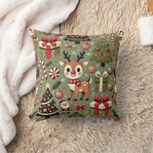 Cojín Decorativo Rudolph y Navidades