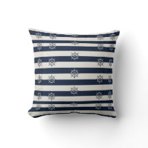 Rueda de barco marítimo vintage azul marino franja