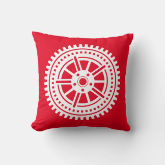 Cojín Decorativo Rueda de engranaje - Complejo 10 radios - Blanco s