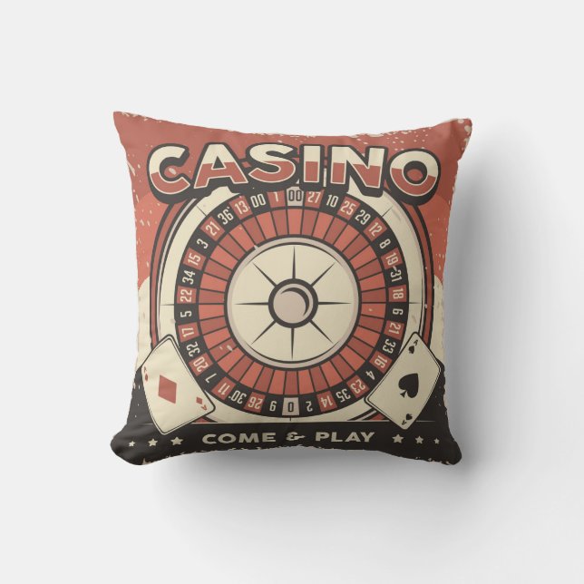 Cojín Decorativo Rueda del Casino de Las Vegas (Anverso)