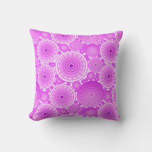 Cojín Decorativo Ruedas anidadas - lavanda y púrpura