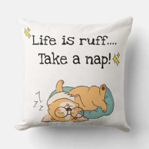 Cojín decorativo Ruff Life Nap Corgi