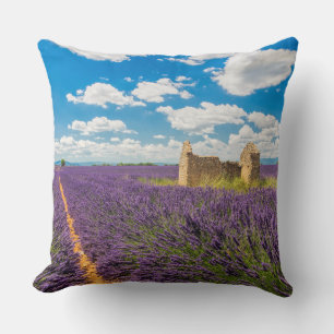 Cojín Decorativo Ruina en campo de lavanda, Francia