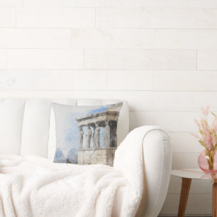 Cojín Decorativo Ruinas acuáticas de lugares antiguos en Atenas, Gr