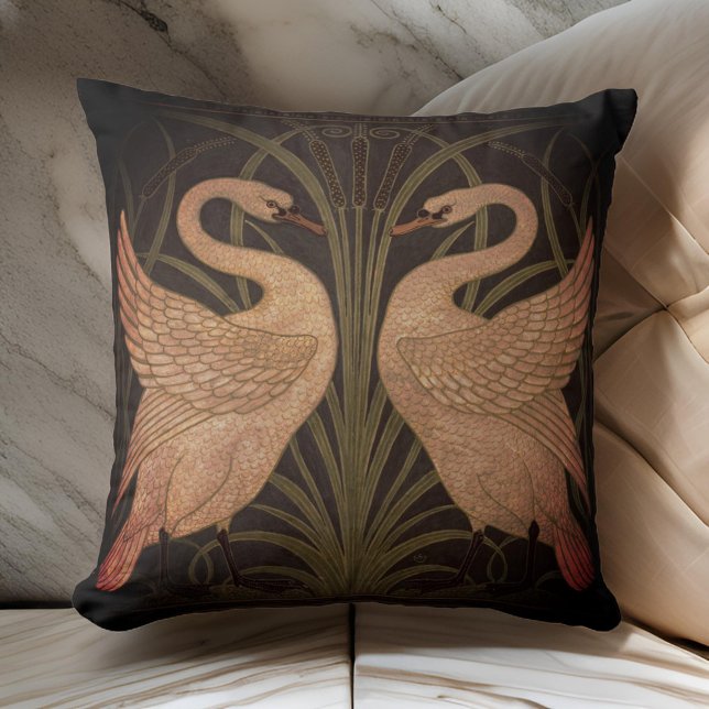 Cojín Decorativo Rush Iris Crane Deep Brown Gold (Subido por el creador)