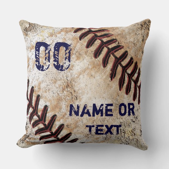 Cojín decorativo ruso de béisbol, personalizado (Anverso)