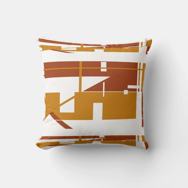 Cojín Decorativo Rust Gold White Southwest Look Horizontal Resumen (Anverso)