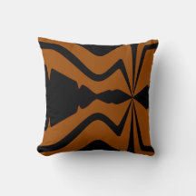 Rust Naranja Black Abstract Sound Wave Design