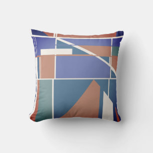 Cojín Decorativo Rust Violet Blue Verde azulado en off-White Modera