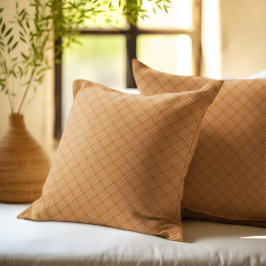 Cojín Decorativo Rustic Checkered Pattern Orange Plaid for Autumn