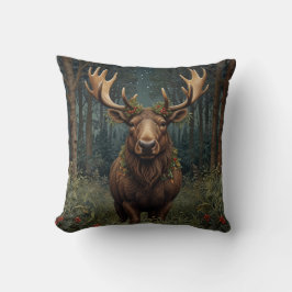 Cojín Decorativo Rustic Christmas moose deer boho woodland forest