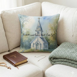 Cojín Decorativo Rustic Church Path in Wildflower Meadow