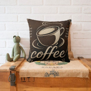 Cojín Decorativo Rustic Coffee Bar Decor Gift