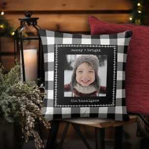 Cojín Decorativo Rustic Farmhouse foto de la familia Buffalo Plaid