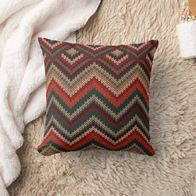 Cojín Decorativo Rustic Southwestern Zigzag Throw Pillow (Manta)