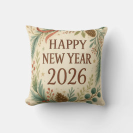 Cojín Decorativo rustic throw pillow for happy new year 2026