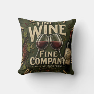 Cojín Decorativo Rustic Vineyard Wine Lover