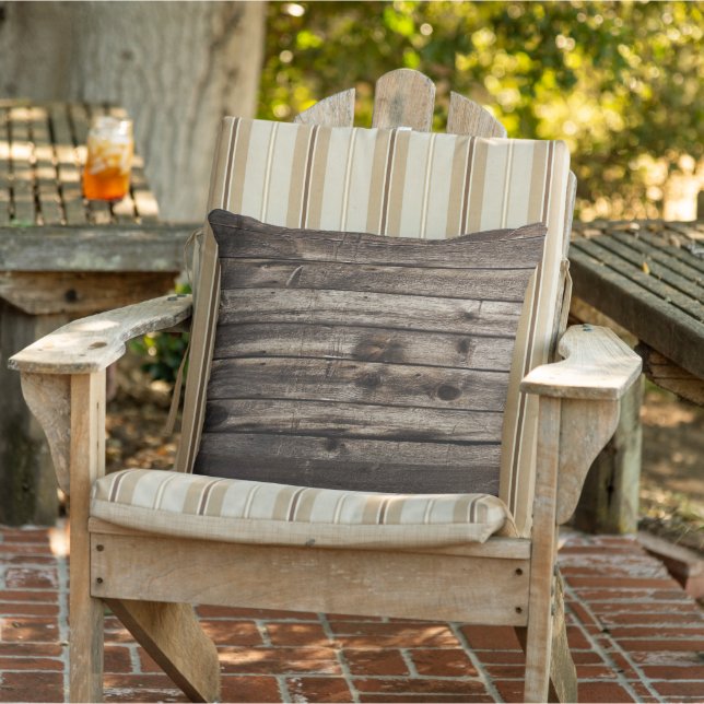 Cojín decorativo Rustic Wood Dark (Silla)
