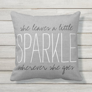 Cojín Decorativo Rústica Esparkle gris