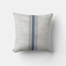 Rústico Burlap Grain Sack Blue Gray Stried