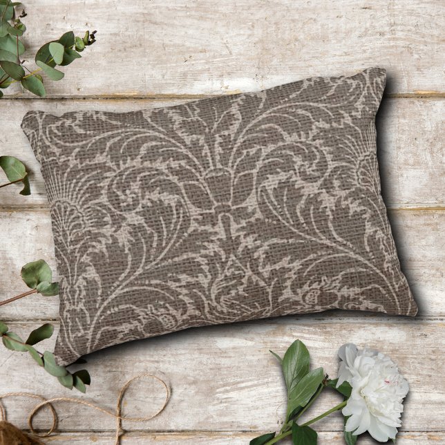 Cojín Decorativo Rústico Damask Burlap (Subido por el creador)