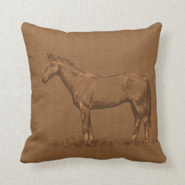 Cojín decorativo rústico del caballo de la