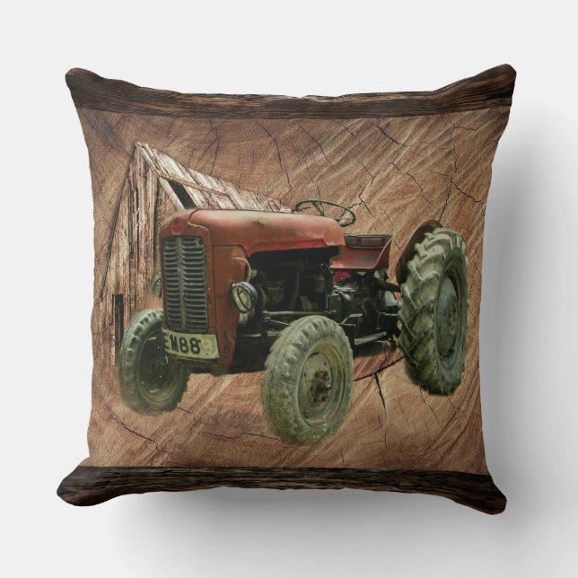 Cojín decorativo Rústico Rústico Barn Shed del Tra (Anverso)