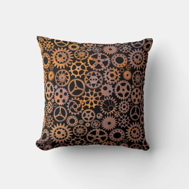 Cojín Decorativo Rusty Gears Steampunk (Anverso)