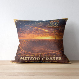 Cojín Decorativo Ruta 66 Centenario Cráter Meteorito Cósmico