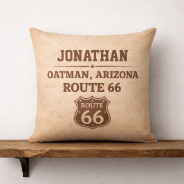 Cojín Decorativo Ruta 66 Centenario Oatman Burro Personalizado