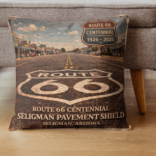Cojín Decorativo Ruta 66 Centenario Pavimento Seligman Comfort